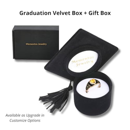Official Mementos USA Premium American Brand Class Ring for Men – Milestone Collection – Genuine 925 Sterling Silver or 10KT Gold – Customized High School College University Class Ring – Graduation Gifts (Sterling Silver Platinum)
