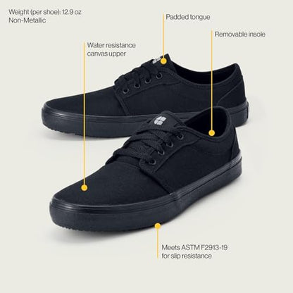 Shoes For Crews Unisex Slip-Resistant Work Sneakers – Comfortable, Lightweight, Water-Resistant & Non-Slip Work Shoes - Ideal for Men & Women in Hospitality, Retail, Food Service & More - Merlin, Size 8