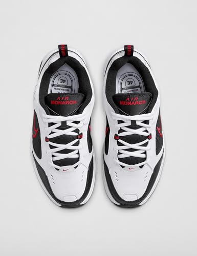 Nike Men's Air Monarch IV Training/Workout Shoes, White/Black, 10.5 Extra Wide