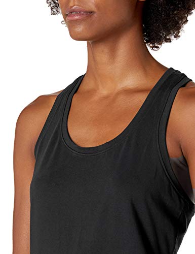 Amazon Essentials Women's Active Quick Dry Tech Stretch Racerback Scoop Neck Tank Top, Pack of 2, Black/Grey Camo, X-Large
