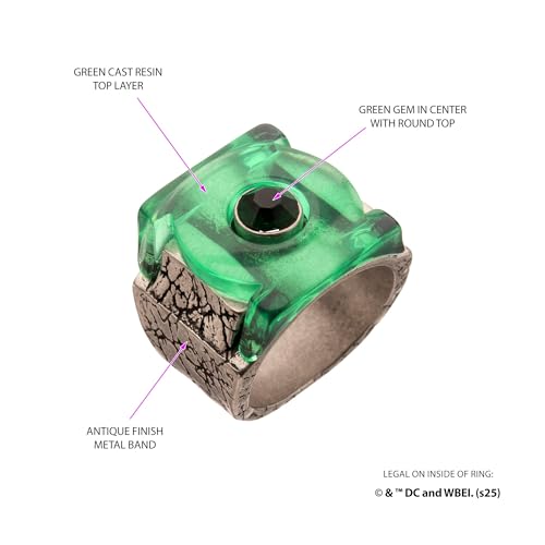 SalesOne DC Comics Superman Movie Green Lantern Ring | Adult Size 14
