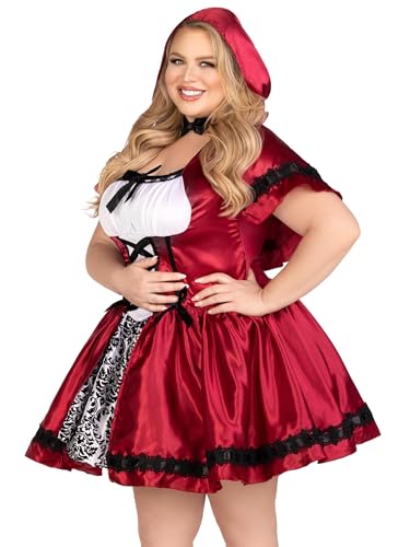 Gothic Red Riding Hood Costume - Women's Dark Fantasy Halloween Outfit