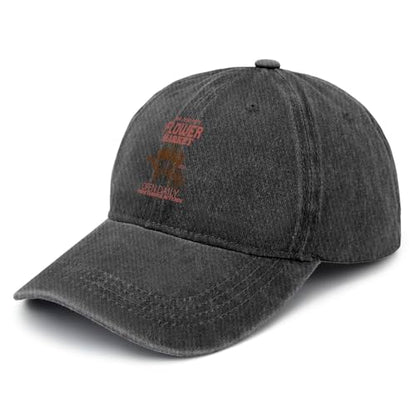 Hand pickeds freshs Flower Market Open dailys Spring Through autumns seedses Blooms Hats for Mens Fashion Washed Distressed Baseball Caps