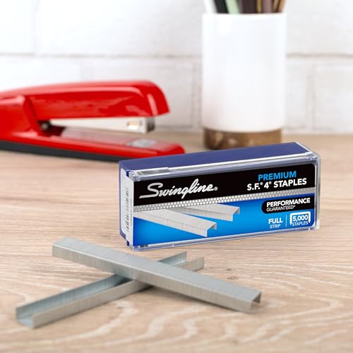 Swingline Staples, 5 Pack, S.F. 4, Premium, 1/4" Length, 210/Strip, 5000/Box (35481)