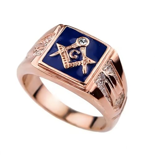 QMTIHU Masonic Men's Ring S925 Sterling Silver Freemason Masonic Rings Silver Freemason Ring Gift for Men Father’s Day (11)