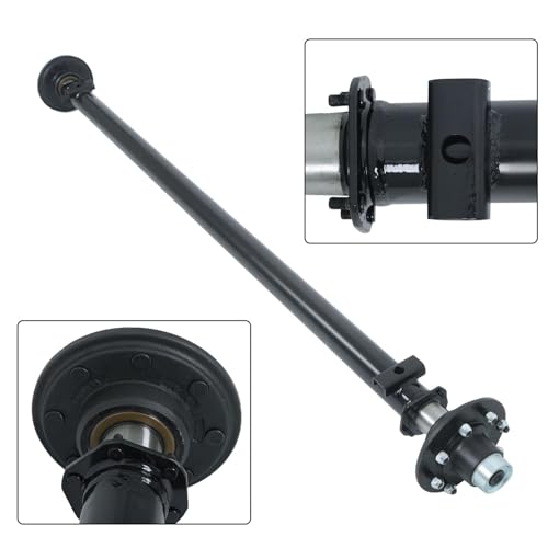 labwork 7000Lbs 8 Lug Trailer Axle 95 Inch Hub Face 80 Inch Spring Center 8 x 6.5 Bolts for Light Duty Trailers