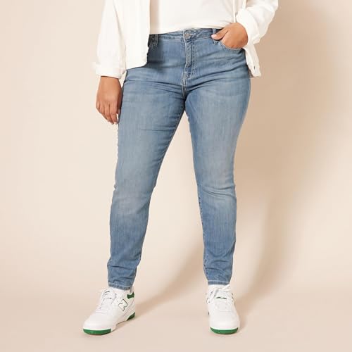 Amazon Essentials Women's High-Rise Skinny Jean Pants, -Light Wash, 10 Regular