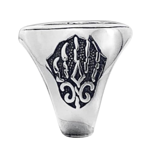 EZUY GNAY Mens Punk Wolf Head Ring Stainless Steel Silver Viking Nordic Wolf Ring Cool Bands Animal Wolf Biker Xmas Jewelr Gift For Men Size 12