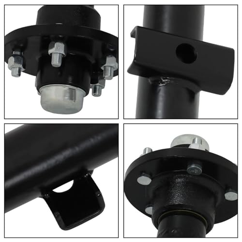 labwork 3500 lbs Trailer Axle with 5-Bolt - 4.5 95 Hub Face 80 Spring Center
