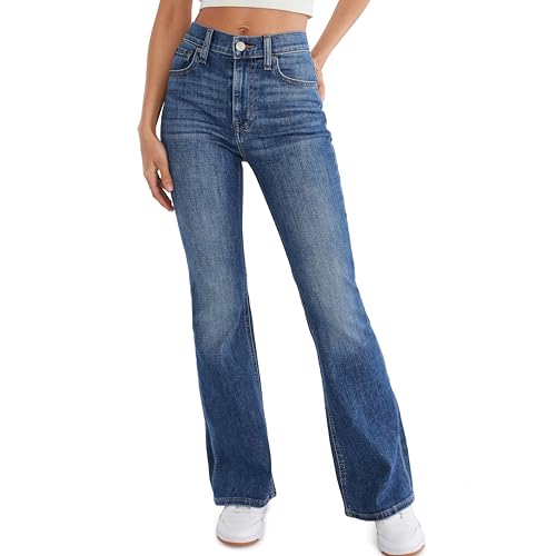 Aeropostale Womens Juniors Highest Rise Flare Leg Jean, Medium Wash, 8 Regular