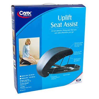 Carex Uplift Premium Seat Assist Plus With Memory Foam - Chair Lift And Sofa Stand Assist - 70% Seat Lift Assistance Up To 350lbs