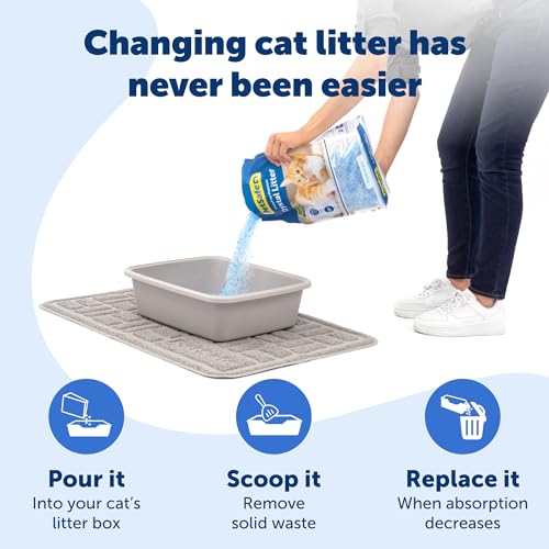 PetSafe ScoopFree Premium Crystal Cat Litter - Ultra-Absorbent Silica Universal Litterbox Crystals - Non-Clumping Odor Control - Fresh Scent - 8 lb Bag