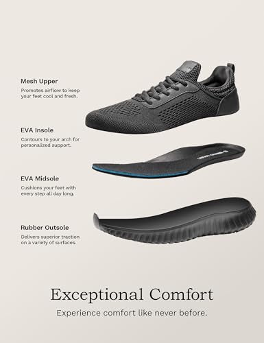 Bruno Marc Men's Non Slip Work Shoes Walking Zapatos Trabajo Black & Lightweight Food Service Chef Kitchen Restaurant Resistant Sneakers,Size 11W,Black,SBFO23001M-W