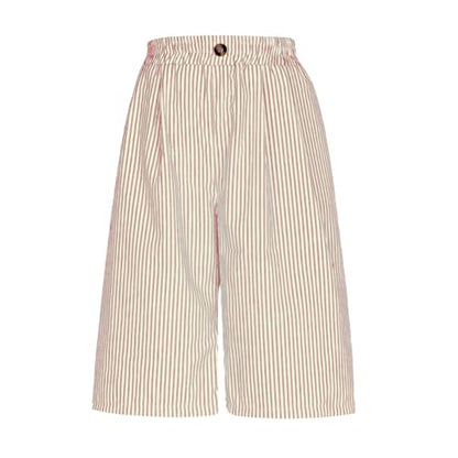 Linen Knee Length Shorts Women Athletic Straight High Waisted Casual Bermuda Shorts Trendy Xs with Pockets Button Down Flowy Women's Linen Pants Summer Wide Leg Spring Solid Baggy Outfits Pink L
