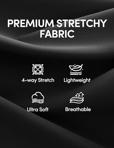 IUGA Womens Dress Pants Wide Leg Pull On Stretchy Work Pants Women High Waisted Business Casual Trousers with Pockets