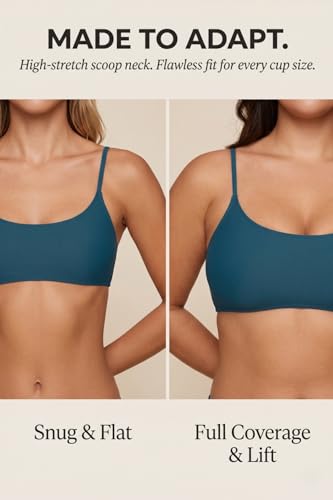 Daci Teal Bikini Sets for Women - Two Piece Scoop Neck Swimsuit Full Coverage Bathing Suit 2026 S