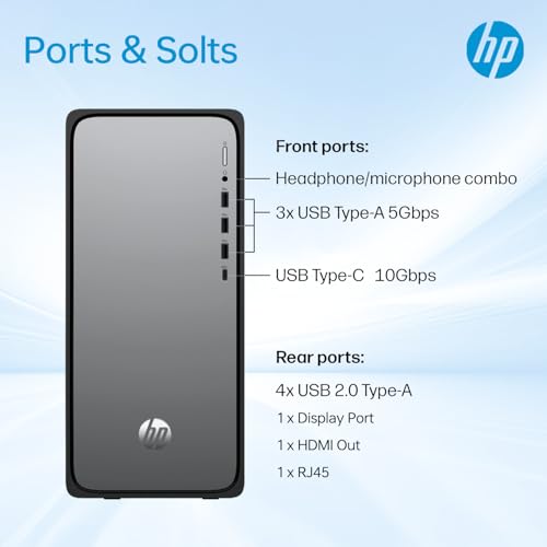 HP Envy Next Brand OmniDesk M02 Premium Business Desktop, i5-14400, 32GB DDR5, 1TB SSD, Wi-Fi 6, W11P, Wired KB & M, Copilot & AI-Ready, Support 3-Display & 4K, Bundle with ADATA 512GB External SSD
