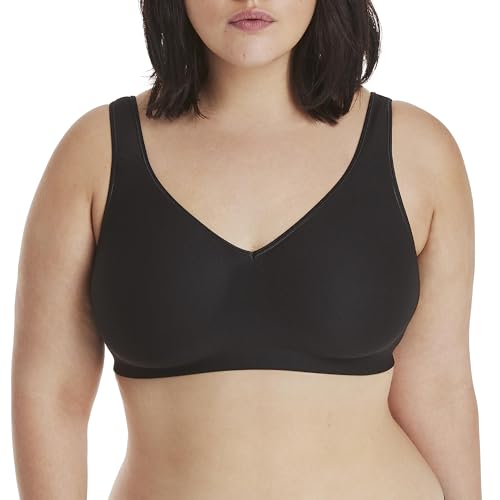 Hanes womens Smoothtec Comfortflex Fit Wirefree Mhg796 Bra, Black, 3X-Large US