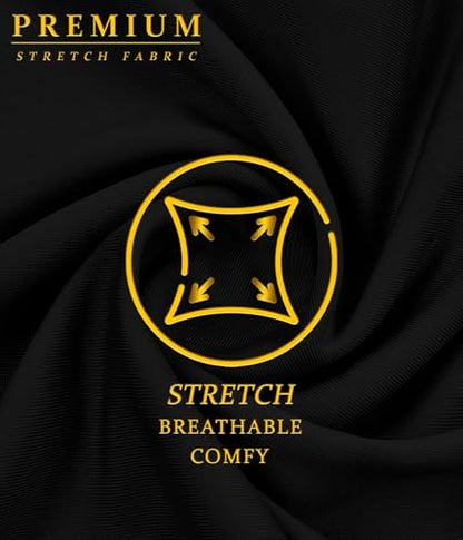 Hybrid & Company Women's Premium Nylon Ponte Stretch High Waist Pencil Suit Skirt Below Knee KSK45002 1073T Black 2X