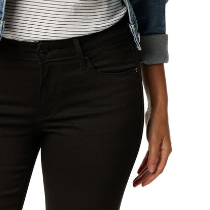 Levi Strauss Signature Gold Women's '03 Essential Mid-Rise Skinny Jeans Stretch Denim (Also Available in Plus), Noir, 10