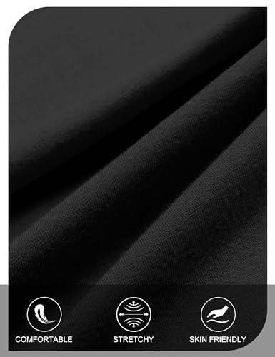 MEROKEETY Summer Casual Maxi Dresses for Women 2026 Vacation Crew Neck Short Sleeve Modest Long T Shirt Dress with Pockets, Black, X-Large