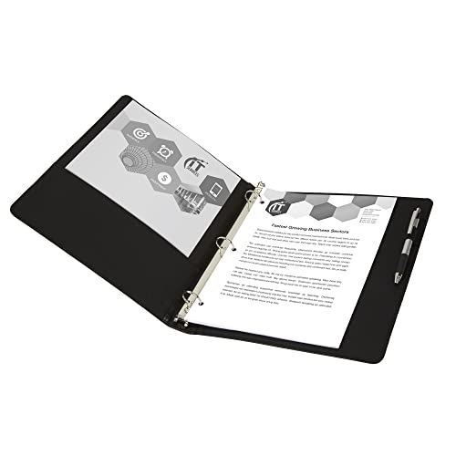 Office Depot® Brand Premium Leatherette Presentation View 3-Ring Binder, 1" Round Rings, Black