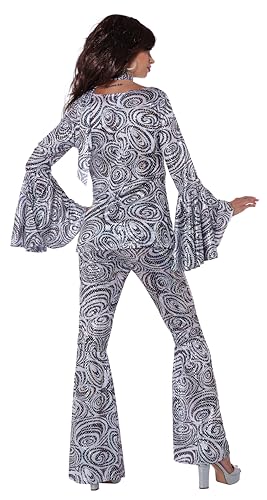 Foxy Lady Disco Costume - Women's 70s Retro Outfit with Bell Bottoms