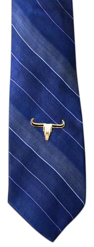 Novel Merk Cowboy & Rancher – Icons Lapel Pin, Hat Pin & Tie Tack Set - with Clutch Back (3-Longhorn Skull)