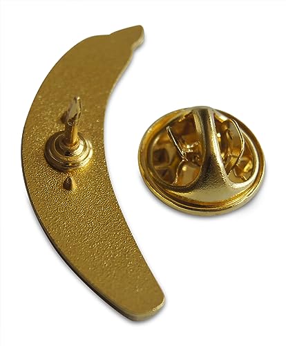 Novel Merk Tropical Fruits – Banana & Other Lapel Pin, Hat Pin & Tie Tack Set - with Clutch Back (3-Banana)