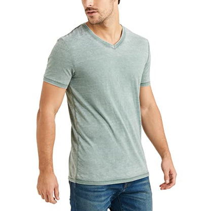 Lucky Brand Venice Burnout V-Neck Tee Laurel Wreath MD