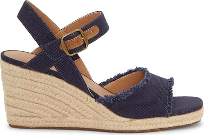 Lucky Brand Women's Mindra Espadrille Wedge Sandal, Indigo, 8