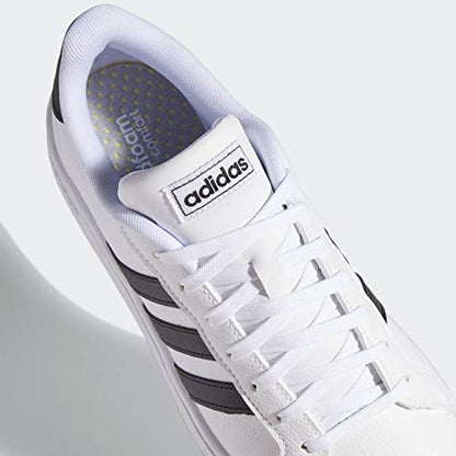 adidas Women's Grand Court Shoe, White/Black/White, 8.5