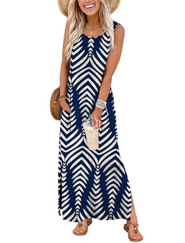 Summer Dresses for Women 2026 Cruise Spring Outfits Resort Wear 2026 Long Maxi Dresses for Women Casual Boho Beach Vacation Dress Sleeveless Flowy Hawaiian Sun Sundresses Fashion Clothing