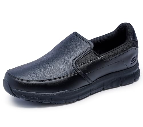 Skechers Men's Work Nampa-Groton Shoes, Black, 8