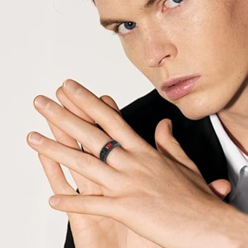 Lypic Custom Band Class Ring 925 Sterling Silver High School Class Ring Graduation Rings for Men (Style-2)