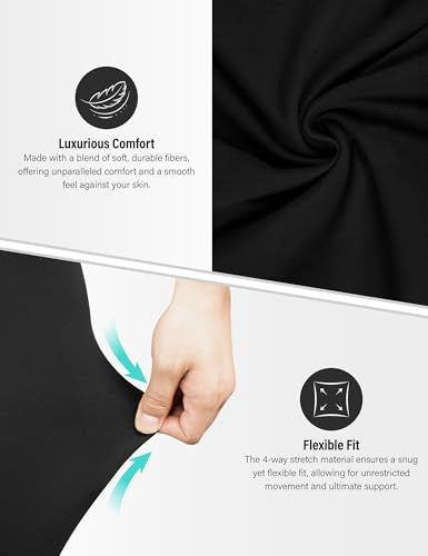 GYMGUN High Waisted Leggings for Women Buttery Soft Tummy Control Capri Yoga Pants for Workout Athletic Plus Size