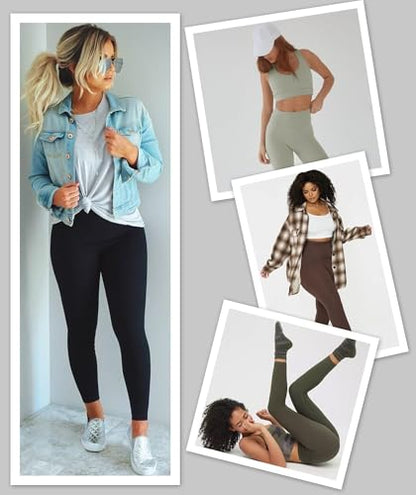 GAYHAY High Waisted Leggings for Women - Soft Opaque Slim Tummy Control Printed Pants for Running Cycling Yoga