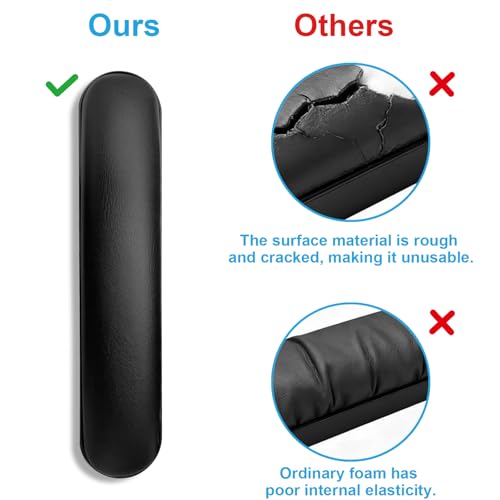 Cejiuga Wheelchair Armrest Pads, Premium Wheelchair Arm Pads, Wheelchair Armrest Replacement Accessories, Black (1 Pair) Compatible with All Brands(10-1/4")