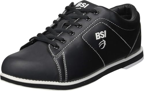 BSI Men’s 751 Classic Shoe - Lightweight Leather Bowling Shoes with Cushioned Support for Men, Black, 10.5