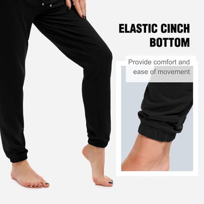 SINOPHANT Joggers for Women with Pockets Drawstring Sweatpants for Lounge Gym Yoga ArmyGreen M