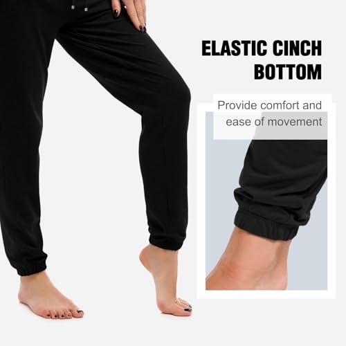 SINOPHANT Joggers for Women with Pockets Drawstring Sweatpants for Lounge Gym Yoga ArmyGreen M