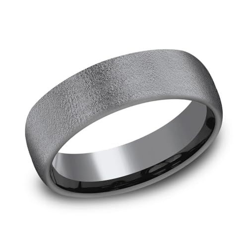 Black Tantalum Brushed Finish Comfort Fit Band 6.5mm - Size 10