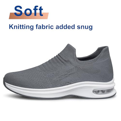 Walking Shoes for Women Comfort Non Slip Breathable Tennis Shoes Work Shopping Travel Sneakers Dark Grey Size 8.5