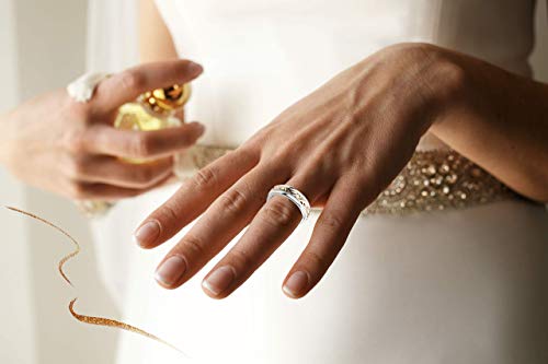 Alain Raphael two-tone 10K yellow gold & sterling silver 8 millimeters wide wedding band ring