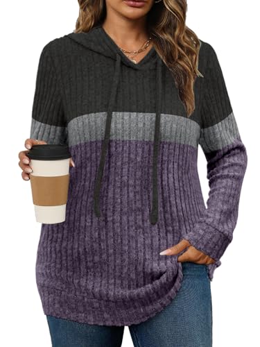 Womens Sweaters Early Fall Clothes Fashion Hoodies Plus Size Womens Winter Clothing Boho Tops Tunics Long Sleeve Shirts Blouses Dressy Casual Oversized Sweatshirts Airport Travel Cowboy Chic Outfits