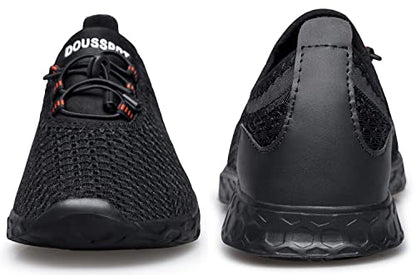 DOUSSPRT Men's Water Shoes Quick Drying Sports Aqua Shoes AllBlack Size 12