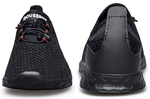 DOUSSPRT Men's Water Shoes Quick Drying Sports Aqua Shoes AllBlack Size 12