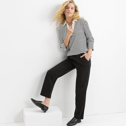 Lands' End Women s Sport Knit Pants Black Regular Medium