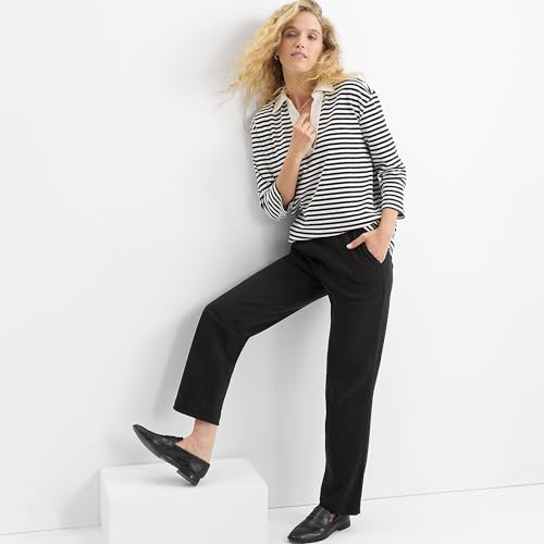 Lands' End Women s Sport Knit Pants Black Regular Medium