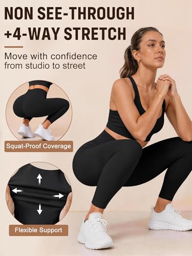 Laite Hebe Leggings for Women - High Waisted Full Length Buttery Soft Yoga Pants for Workout Athletic Daily